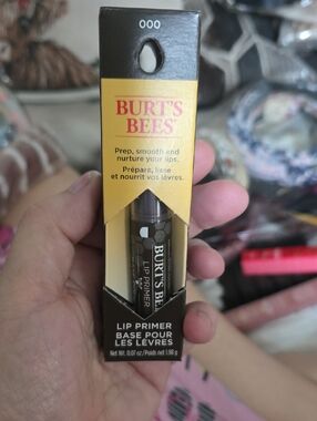 Burt's Bees Lip Primer in Yellow & Brown Packaging
